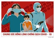 Vẽ tranh cổ động phòng chống đại dịch Covid 19 