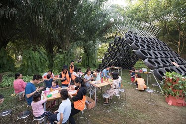 Không gian sáng tạo tái chế ở lễ hội Khoe 