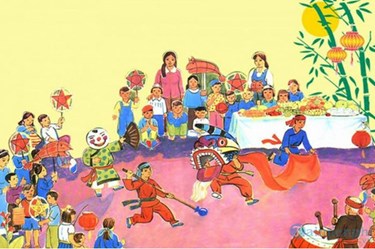 Vẽ tranh về lễ hội mùa xuân