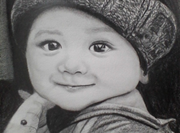 Ký họa chân dung trẻ em bằng chì